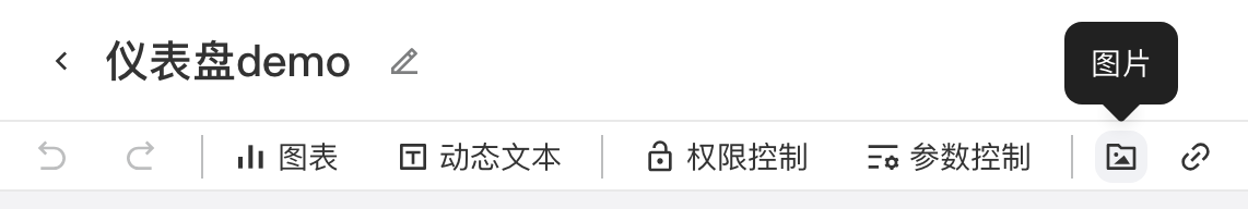 总结摘要编辑页顶部工具栏，悬停图片按钮提示「图片」
